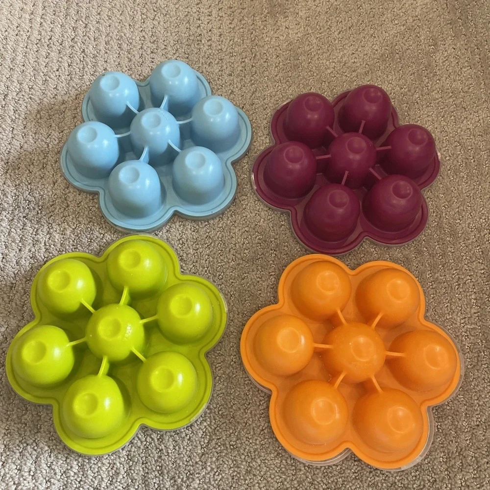 BEABA Multiportion Silicone Baby Food Storage Containers w/lids Bundle Of 4